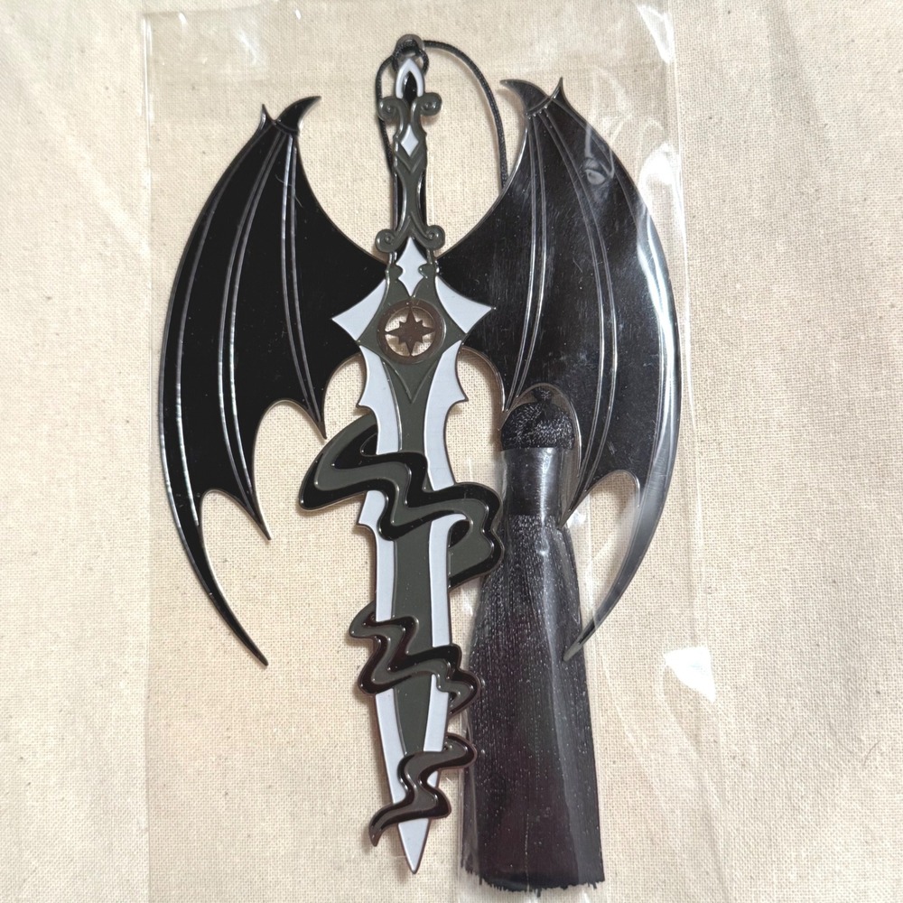 ACOTAR Azarel Shadowsinger Sword Wing Metal Bookmark Sarah J. Maas No One Design
